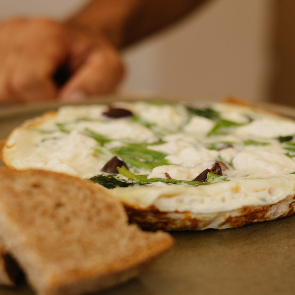 Fit Omelette with artisanal bread
